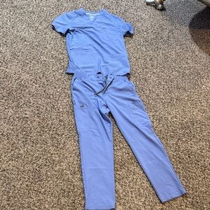 Landau Blue Medical Scrubs Set
